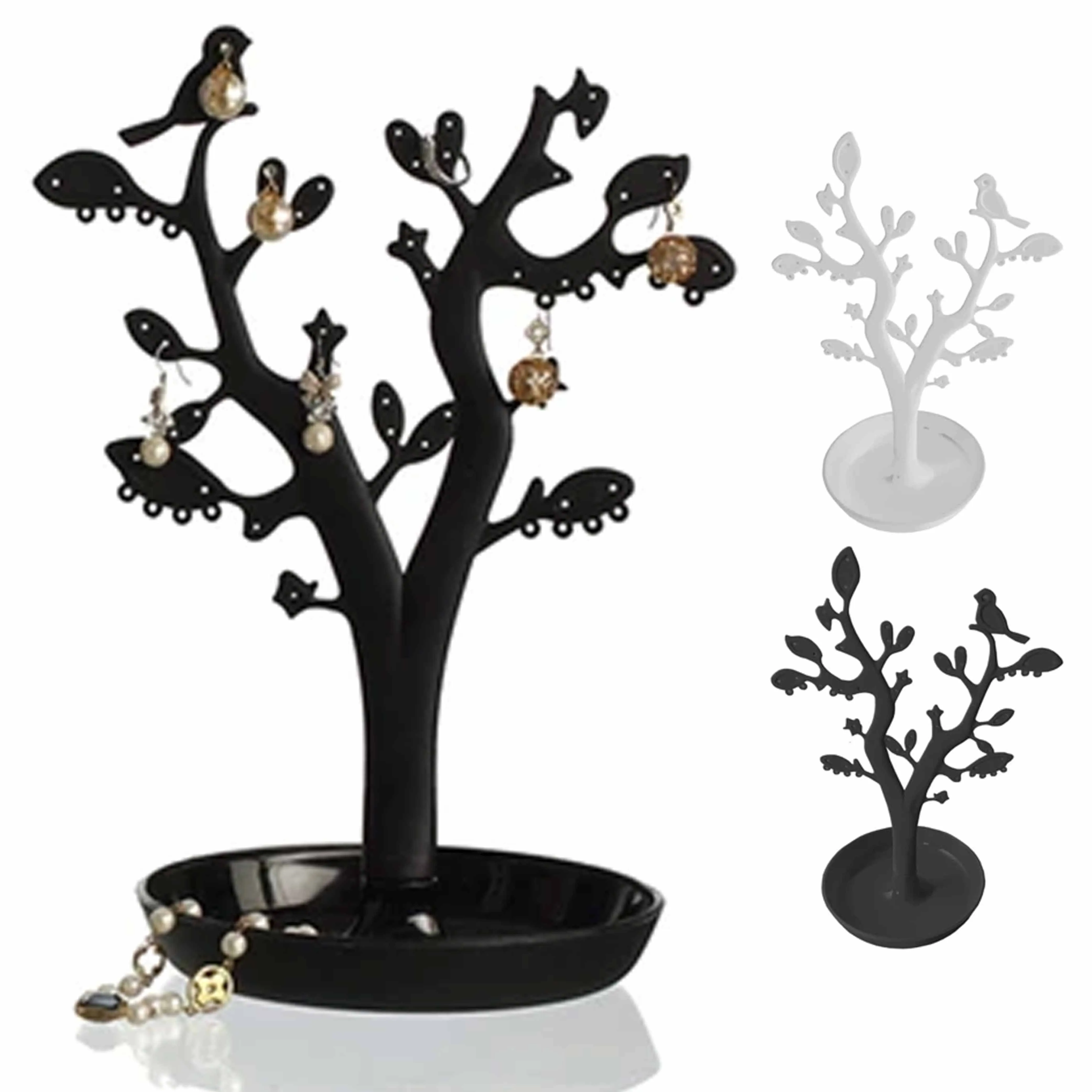 1 Pc Bird Jewelry Tree Stand Holder Organizer Display Earrings Necklace Rings