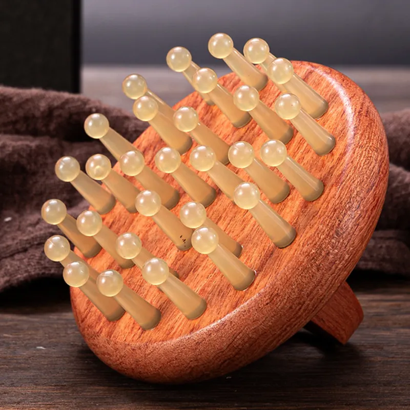 2025  Hot Sale 50% OFF Rubber Meridian Scalp Massage Comb