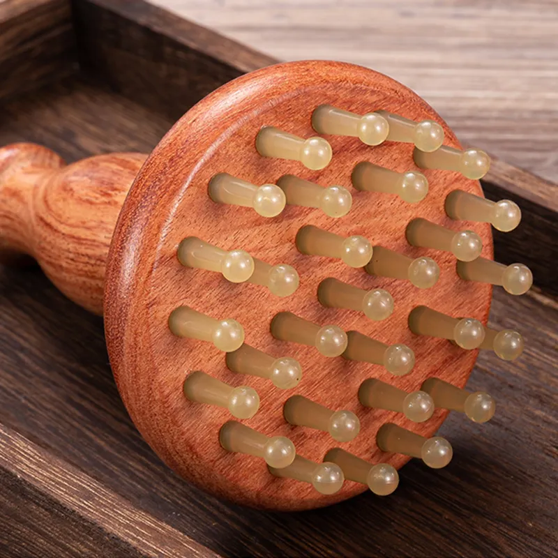2025  Hot Sale 50% OFF Rubber Meridian Scalp Massage Comb