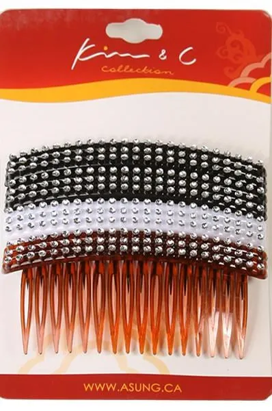 4pc Fashion Stone Hair Combs #1328