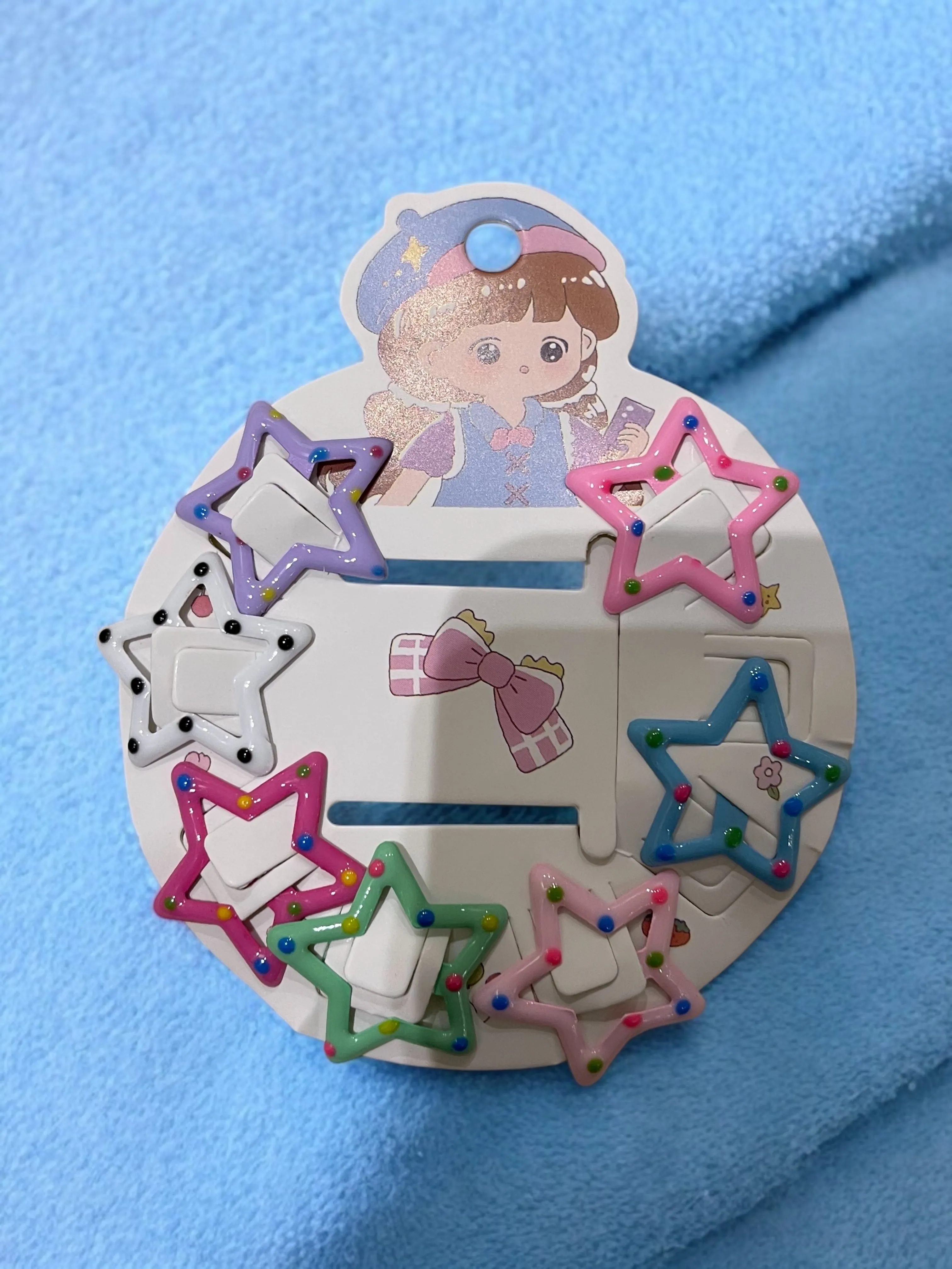 7Pcs Kids Star Snap Hair Clips for Girls Clip Pins BB Hairpins Color Metal Barrettes for Baby Children Women Styling Accessories