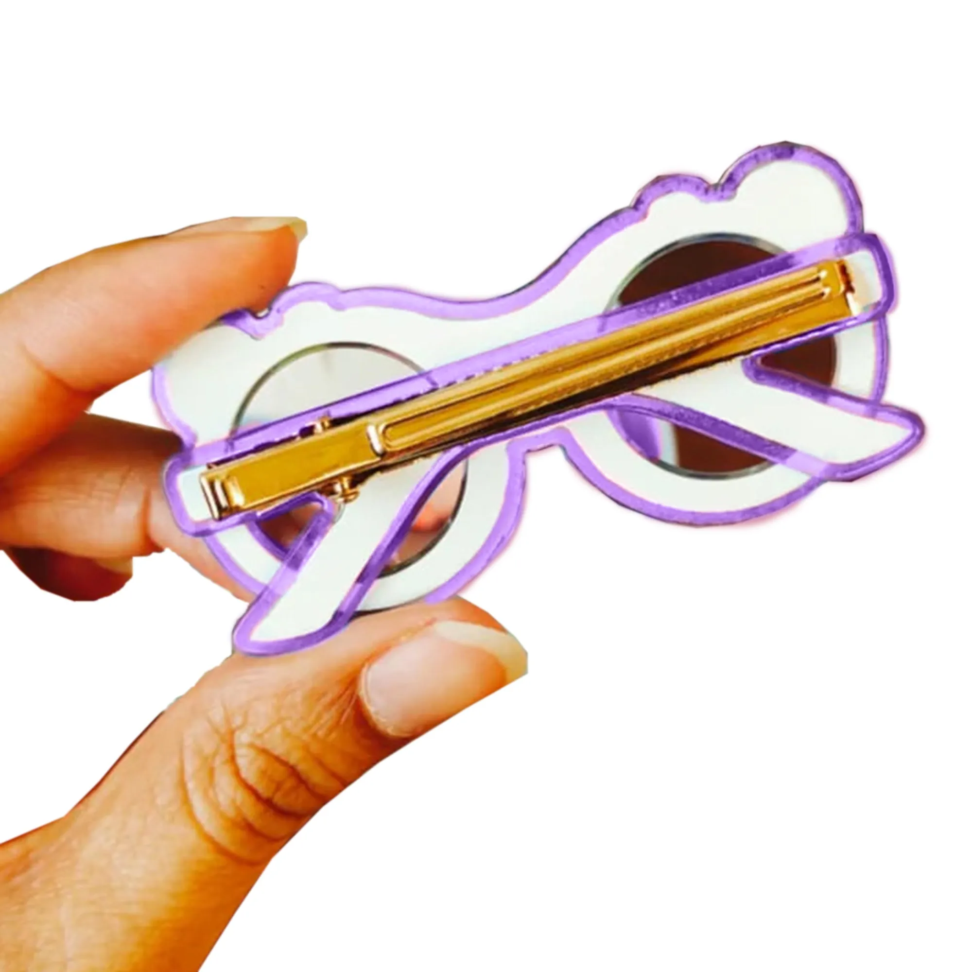 Babymoon Girl Baby Gift Box Set of 6 | Sunglasses | Baby Girl Hair Accessories | Hair Clips | Rubber Band | Purple