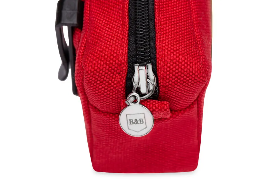 Bowl and Bone Stylish Midi Dog Treat & Poop Bag Holder Red