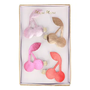 Cherry Hair Clips (x 4)