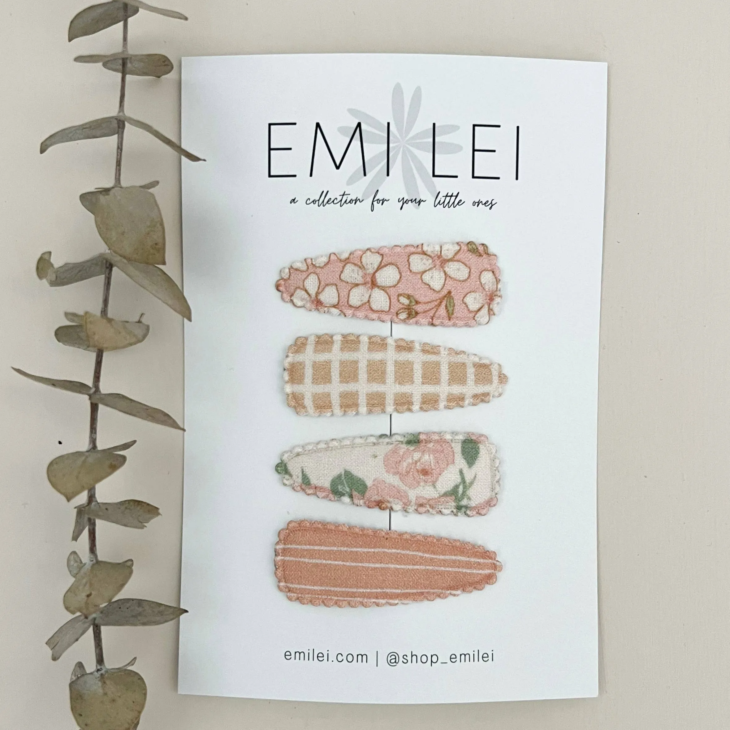 Emi Lei - SS23 CAPSULE - Fabric Hair Clip Snap Barrettes (4)