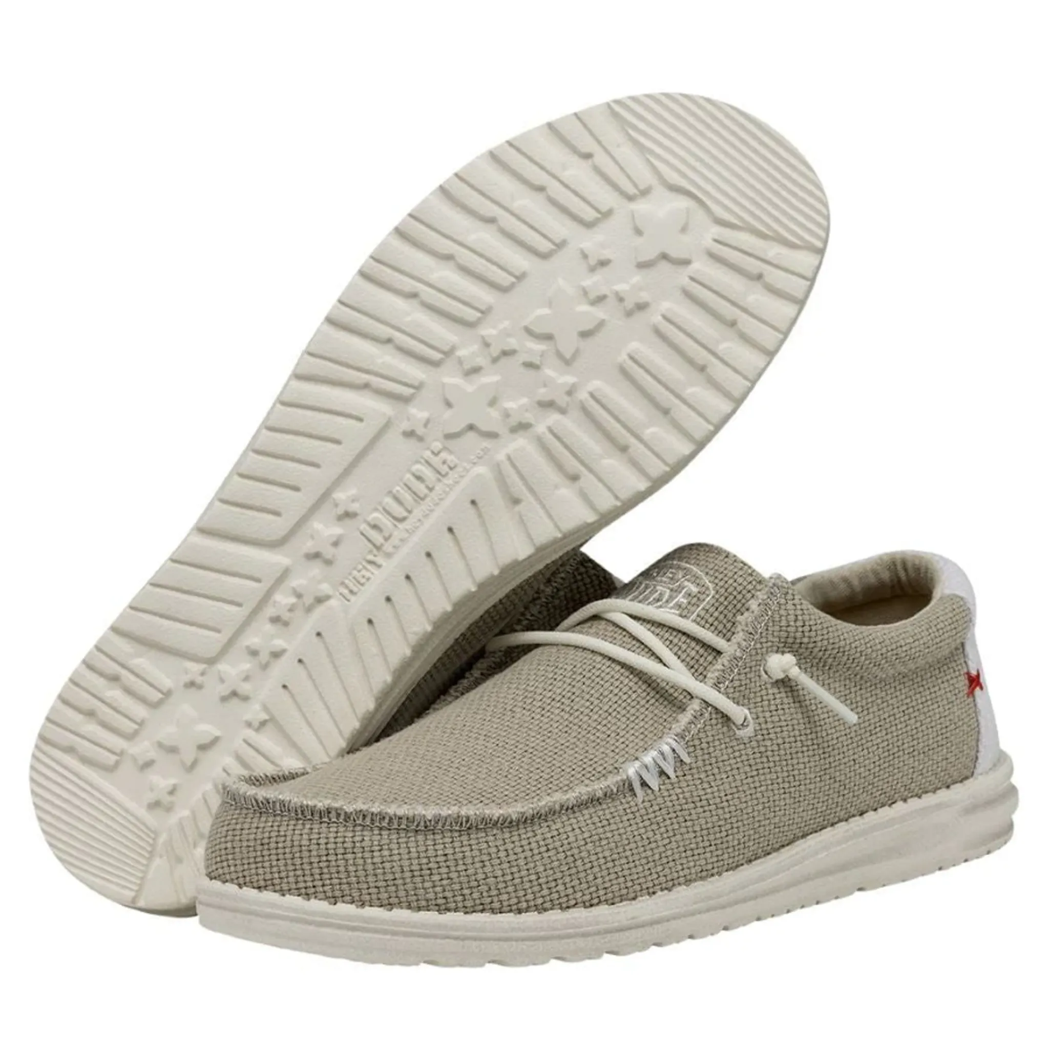 HEY DUDE MEN'S WALLY BRAIDED OFF WHITE - 400031LB
