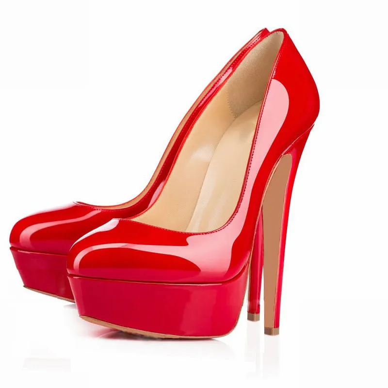 Jacqueline  Runde Zehen Pumps mit hohem Absatz
