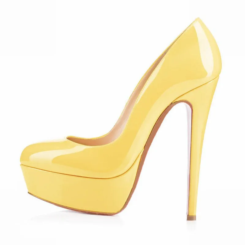 Jacqueline  Runde Zehen Pumps mit hohem Absatz