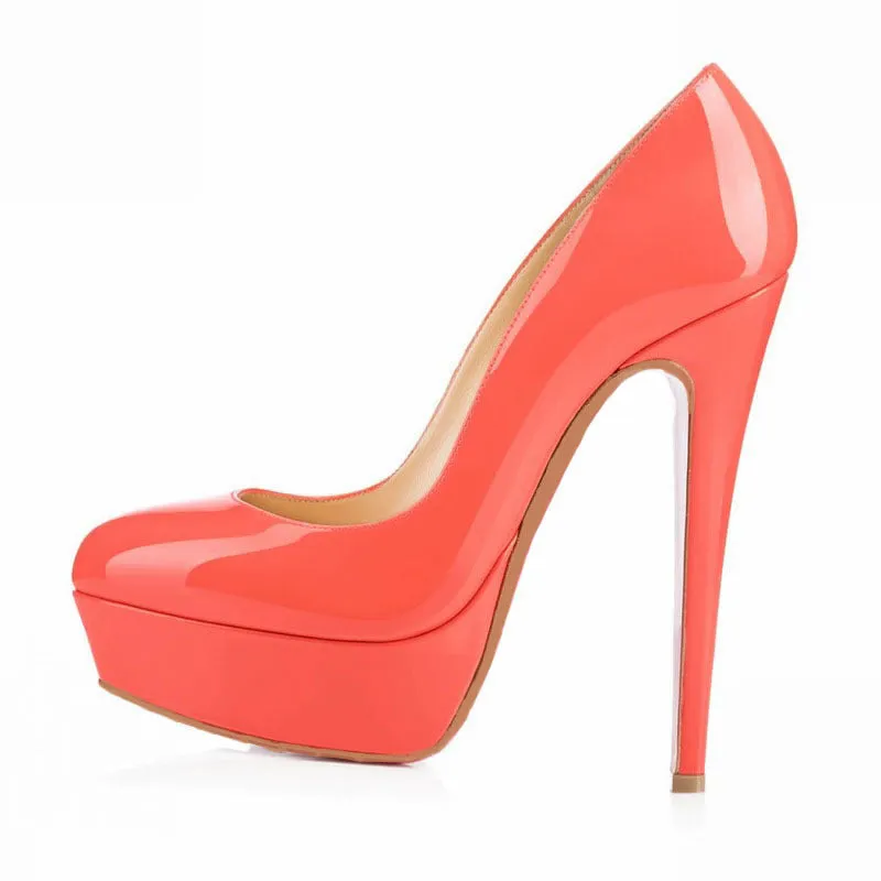 Jacqueline  Runde Zehen Pumps mit hohem Absatz