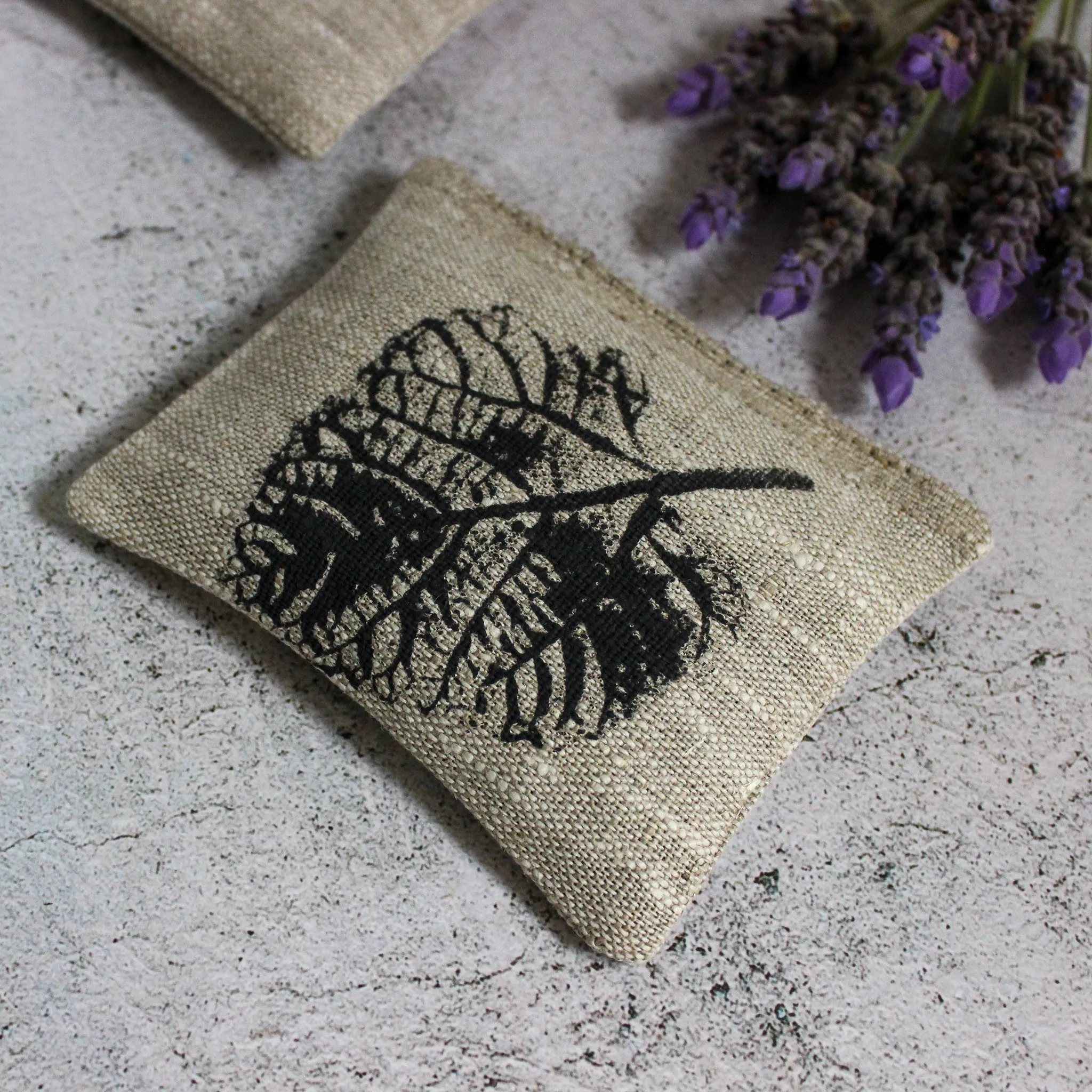 Leaf Print Lavender Bags