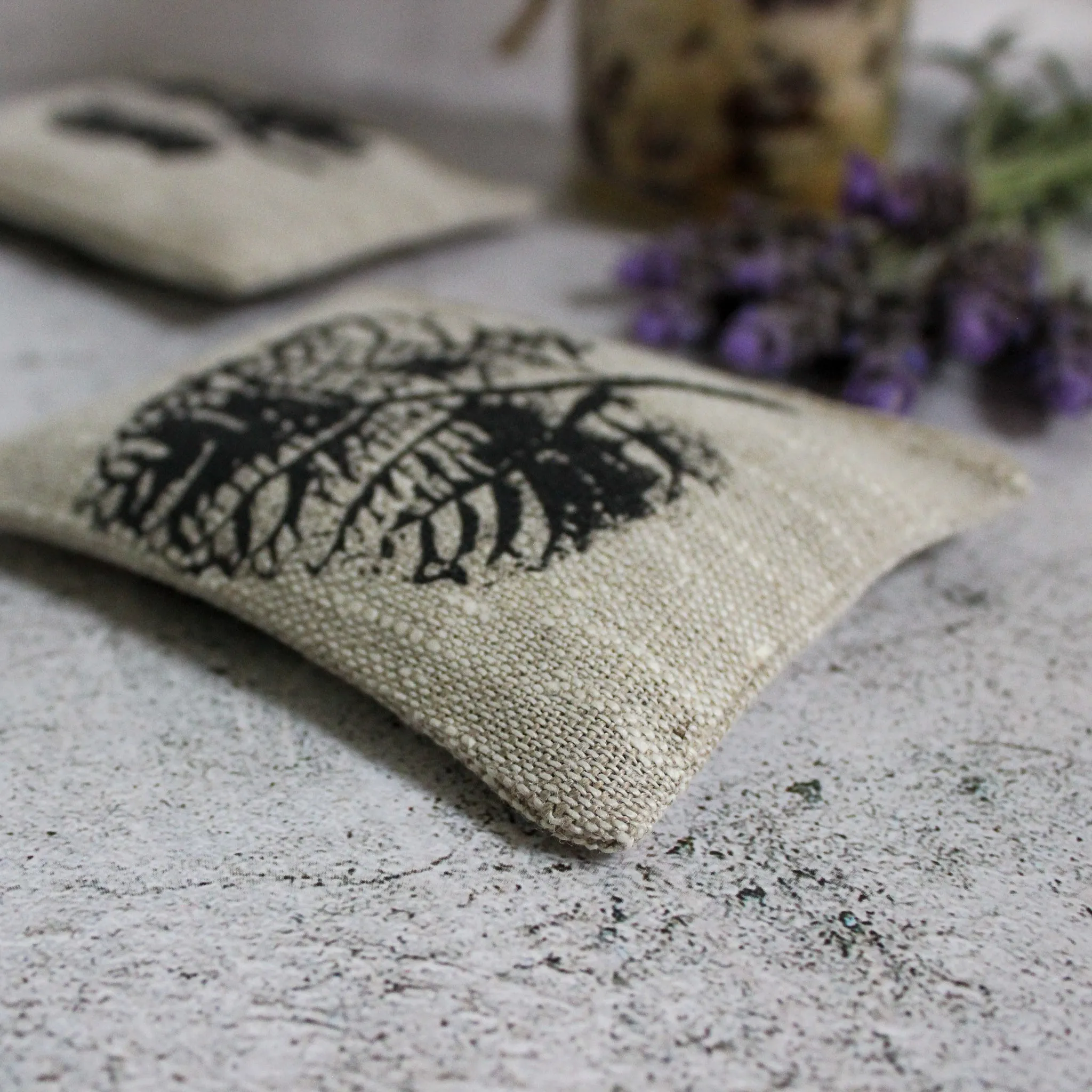 Leaf Print Lavender Bags