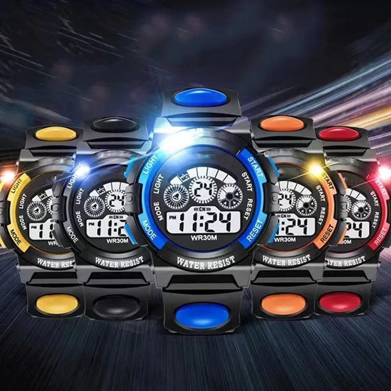 Luminous Watches with LED Colourful Flash Digital Display for Kids