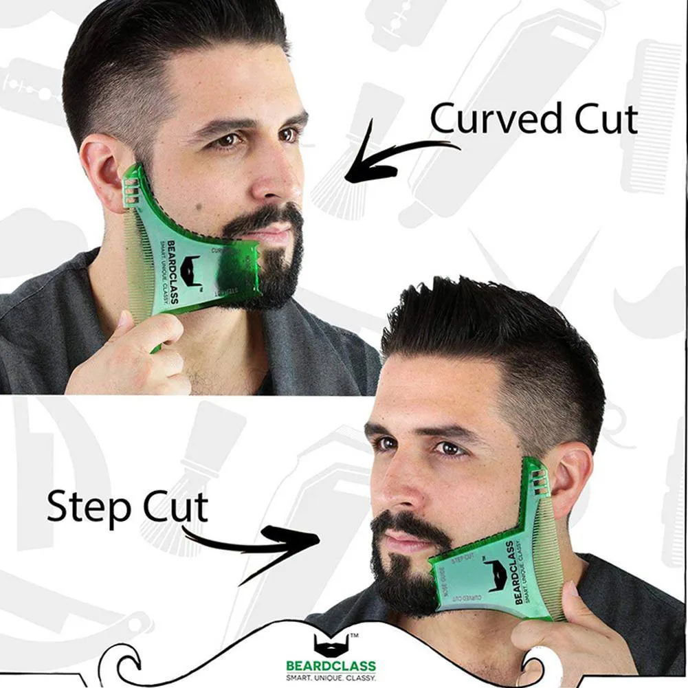 Men Beard Shaping Styling Template Beard Hair Combs Men Shaving Tools Hair Beard Trim Template Barber Comb Style Brush