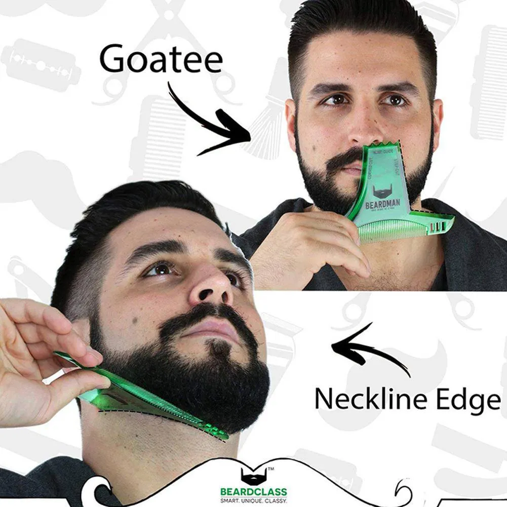 Men Beard Shaping Styling Template Beard Hair Combs Men Shaving Tools Hair Beard Trim Template Barber Comb Style Brush