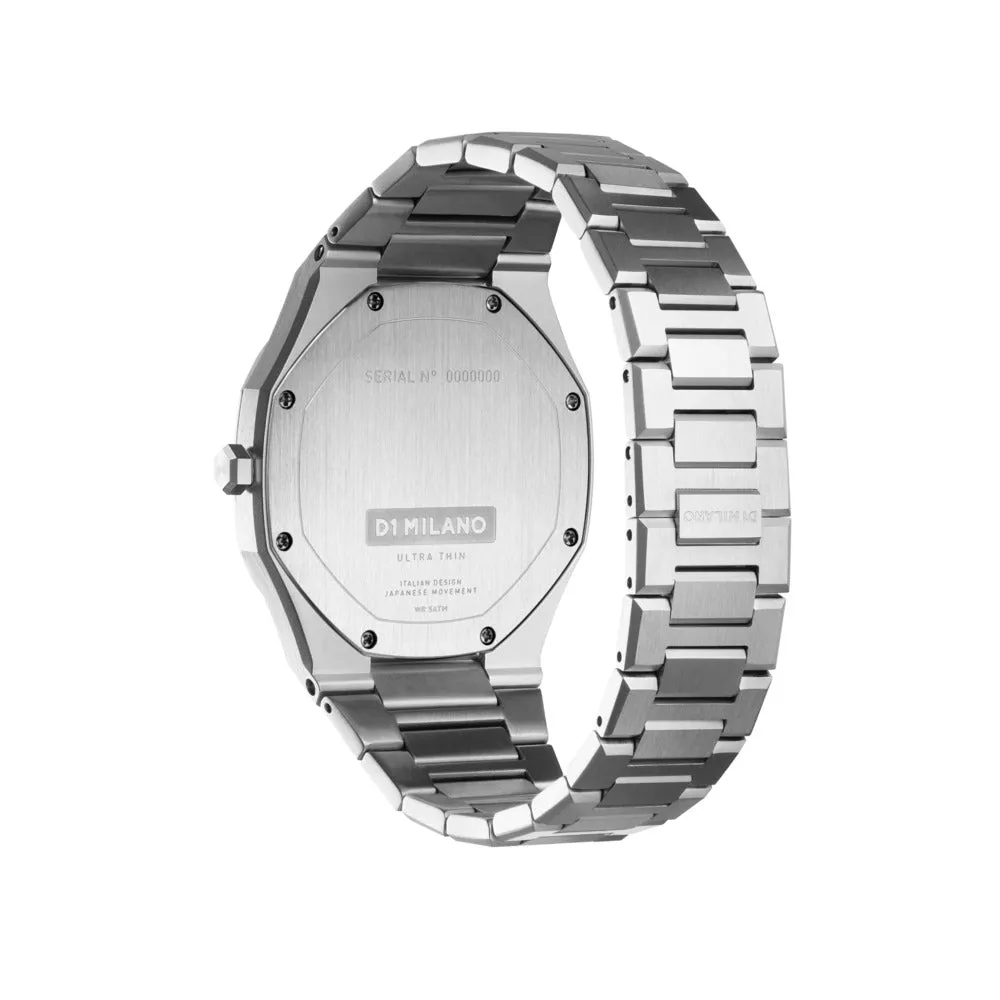 Men Ultra Thin Silver 40mm Watch