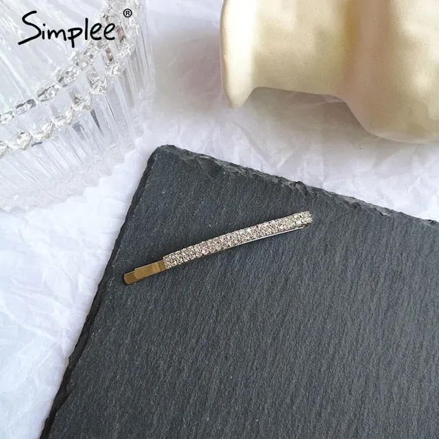 Simplee Fashion pearl hair clip Women