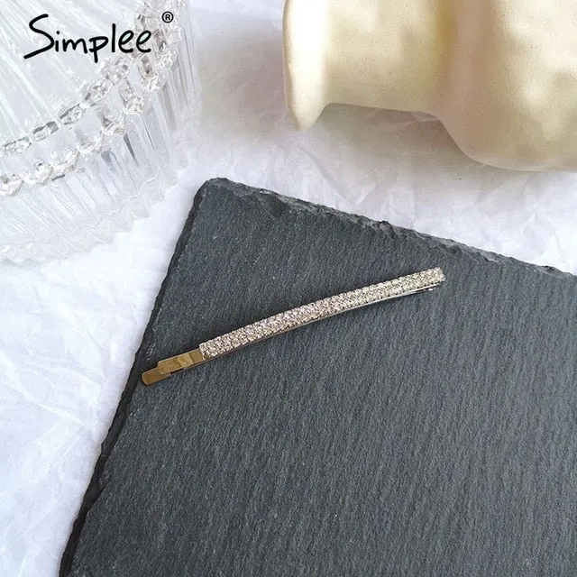 Simplee Fashion pearl hair clip Women