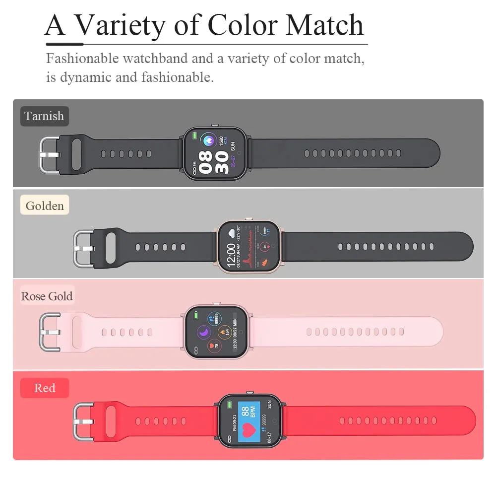 T55 Smart Watch with Heart Rate and Blood Pressure Monitor, Chronograph, Pedometer and more